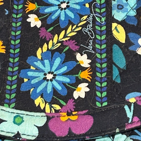 Vera Bradley Midnight Blues Floral Women's Shoulder iPad Laptop Bag - Picture 3 of 4